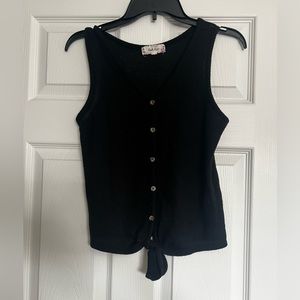 Button up tie in front tank